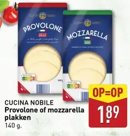 ALDI Provolone of mozzarella plakken aanbieding