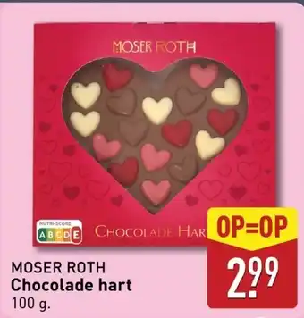 ALDI Moser roth chocolade hart 100 g. aanbieding