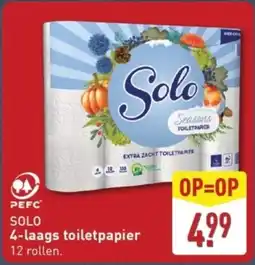 ALDI Solo 4-laags toiletpapier aanbieding