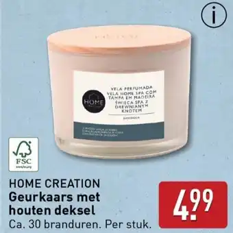 ALDI Geurkaars met houten deksel aanbieding