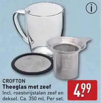 ALDI Theeglas met zeef aanbieding