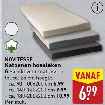 ALDI Katoenen hoeslaken aanbieding