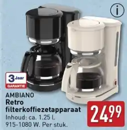 ALDI Retro filterkoffiezetapparaat aanbieding