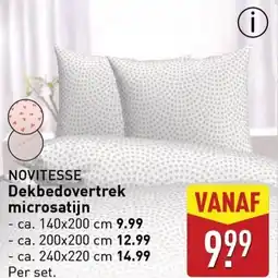 ALDI Novitesse Dekbedovertrek microsatijn aanbieding