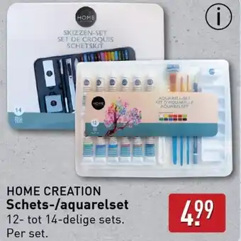 ALDI Schets aquarelset aanbieding