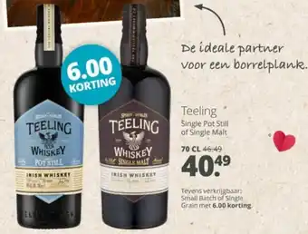 Mitra Teeling Single Pot Still of Single Malt aanbieding