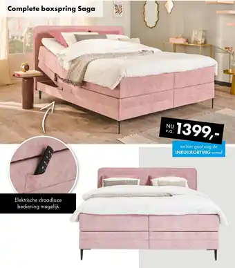 Woonsquare Complete boxspring Saga aanbieding