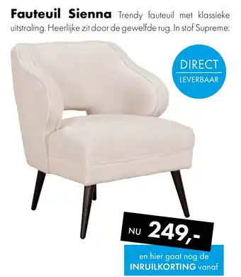 Woonsquare Fauteuil Sienna aanbieding