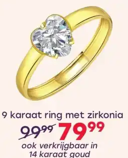 Lucardi 9 karaat ring met zirkonia aanbieding