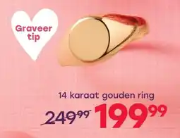 Lucardi 14 karaat gouden ring aanbieding