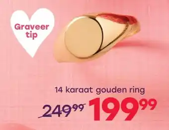 Lucardi 14 karaat gouden ring aanbieding