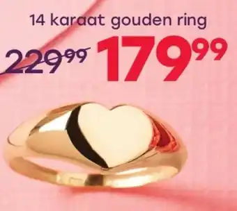 Lucardi 14 karaat gouden ring aanbieding