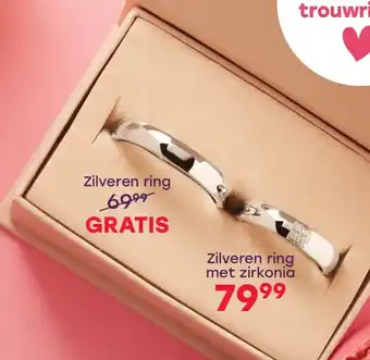 Lucardi Zilveren ring met zirkonia aanbieding