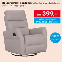 Woonsquare Relaxfauteuil Cardona aanbieding