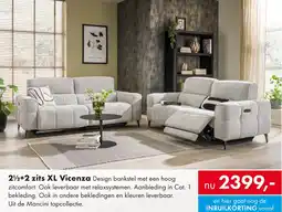 Woonsquare 2 1/2+2 zits XL Vicenza aanbieding