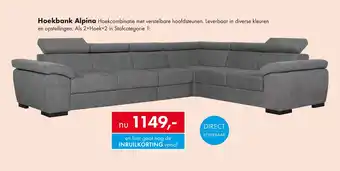 Woonsquare Hoekbank Alpina aanbieding