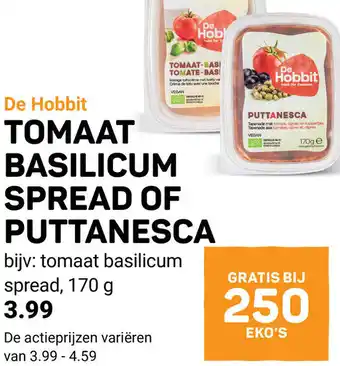 Ekoplaza De Hobbit Tomaat basilicum spread of puttanesca aanbieding