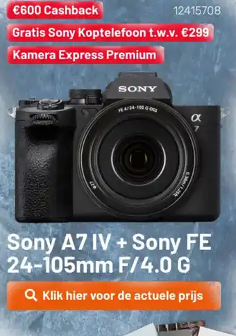 Kamera Express Sony A7 IV + Sony FE 24-105mm F/4.0 G aanbieding