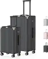 Bol.com Voyagoux - Reiskoffer set - Koffers - 2 stuks - S/L – Zwart aanbieding