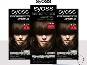 Bol.com Syoss Color Permanent Coloration Haarverf - Bruin - 3-8 Donker Goudbruin - 3 Pack Voordeelverpakking aanbieding