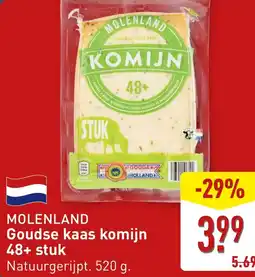 ALDI Molenland goudse kaas komijn 48+ aanbieding