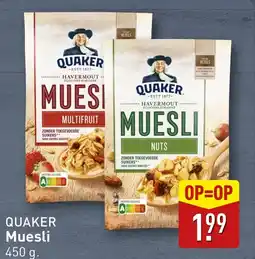 ALDI Quaker muesli aanbieding