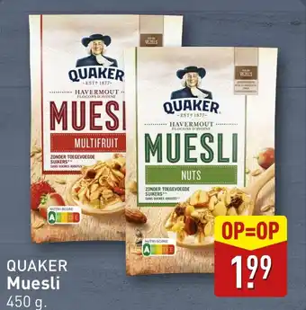 ALDI Quaker muesli aanbieding