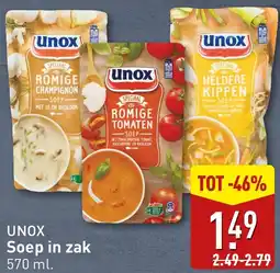 ALDI Unox soep in zak aanbieding