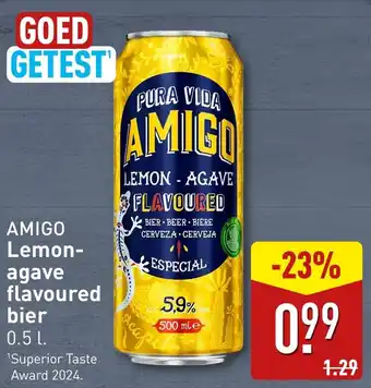 ALDI Amigo lemon- agave flavoured bier aanbieding