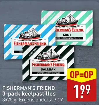 ALDI Fisherman's friend keelpastilles aanbieding