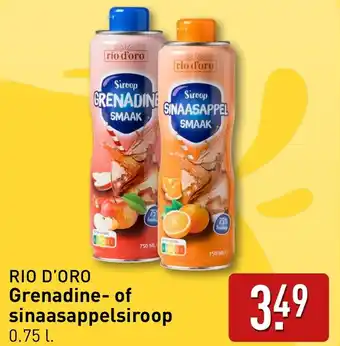 ALDI Rio d'oro grenadine- of sinaasappelsiroop aanbieding