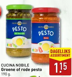 ALDI Cucina nobile groene of rode pesto aanbieding