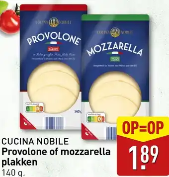 ALDI Cucina nobile provolone of mozzarella plakken aanbieding