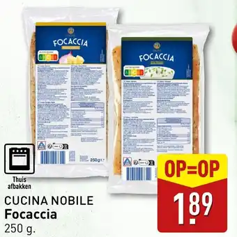 ALDI Cucina nobile focaccia aanbieding