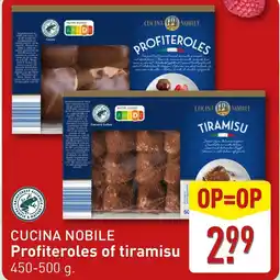 ALDI Cucina nobile profiteroles of tiramisu aanbieding