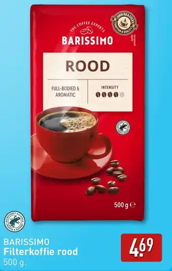 ALDI Barissimo filterkoffie rood aanbieding