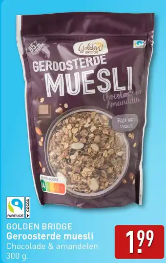 ALDI Golden bridge Geroosterde muesli aanbieding