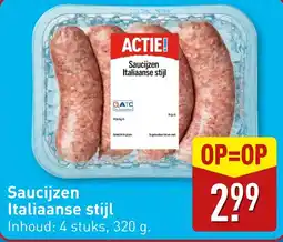 ALDI Saucijzen Italiaanse stijl aanbieding