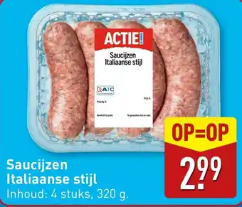 ALDI Saucijzen Italiaanse stijl aanbieding