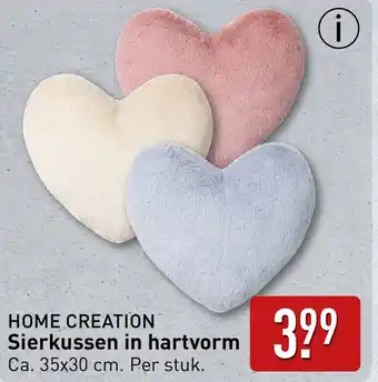 ALDI Home creation Sierkussen in hartvorm aanbieding