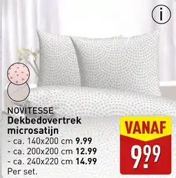 ALDI Novitesse dekbedovertrek microsatijn aanbieding