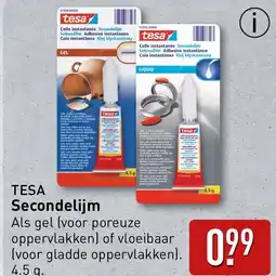 ALDI Tesa Secondelijm aanbieding