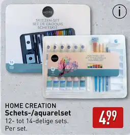 ALDI Home creation schets aquarelset aanbieding