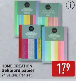 ALDI Home creation gekleurd papier aanbieding