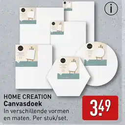 ALDI Home creation canvasdoek aanbieding