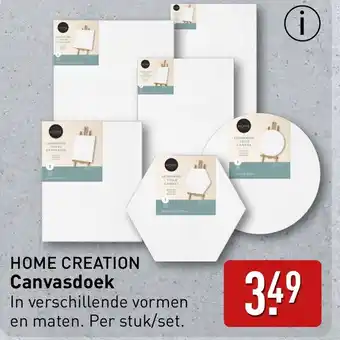 ALDI Home creation canvasdoek aanbieding