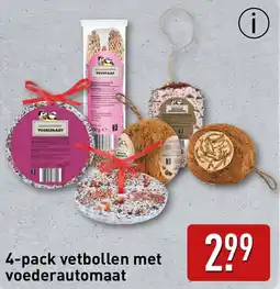 ALDI 4 pack vetbollen met voederautomaat aanbieding