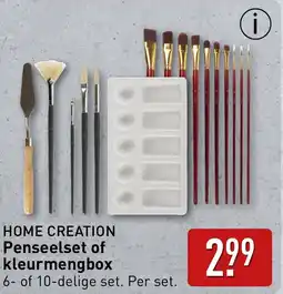 ALDI Home creation Penseelset of kleurmengbox aanbieding