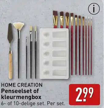 ALDI Home creation Penseelset of kleurmengbox aanbieding