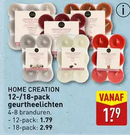 ALDI Home creation  12/18 pack geurtheelichten aanbieding